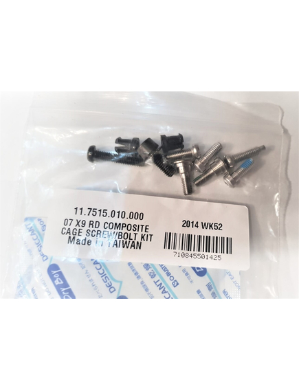 07 X9 Rd Composite Cage Screw/Bolt Kit - Silver-Black, imaginea nr. 2