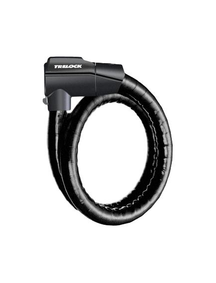 Antifurt Bicicleta Trelock Cablu Armat Pk 560, anti-coroziv/praf,cheie rev., negru