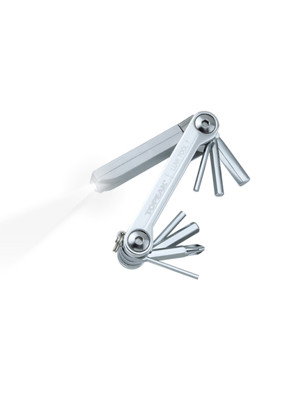 Set Scule Compacte Topeak Lumitool 7 Tt2549, Argintiu