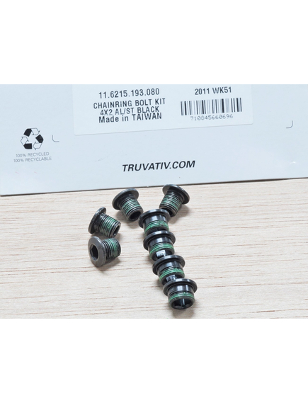 Chain Ring Bolt Kit - Aluminum, Black, imaginea nr. 2