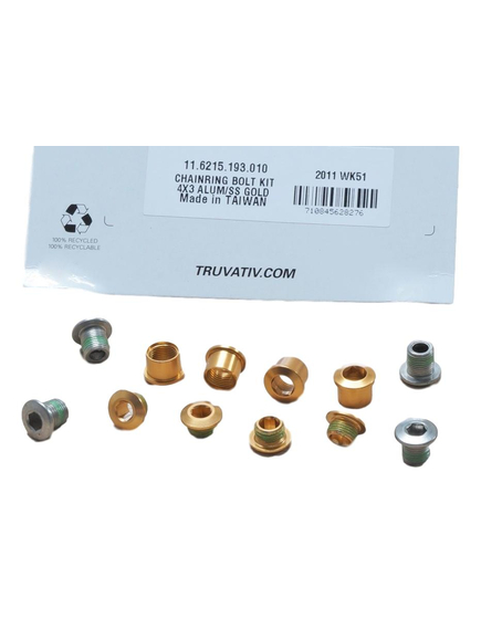 Chain Ring Bolt Kit Ss - Gold