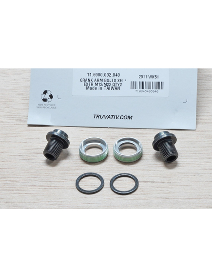 Crank Arm Bolts Truvativ M12/M22 Crmo Self-Extracting - Black, imaginea nr. 2