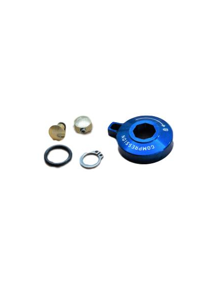 Motion Control Compression Knob Standard Alum W/ Cir-Clip - Blue