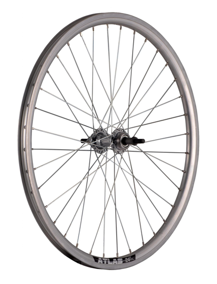 Roata Spate Bicicleta Cerurim - 24 Inch, 36H, 507 x 18, Argintiu