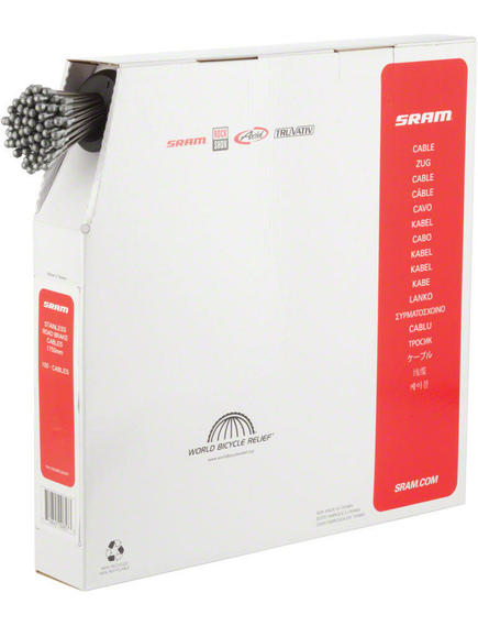Cabluri frana cursiera Sram Road Stainless, Inox, lungime 1750mm, cutie afm 100bucati
