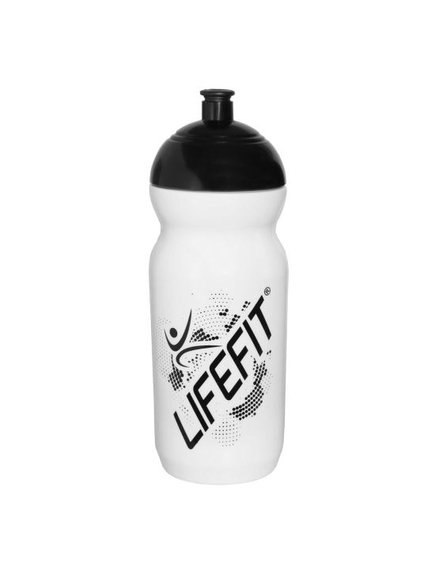 Bidon Apa Fitness - 600 Ml, Alb-Negru