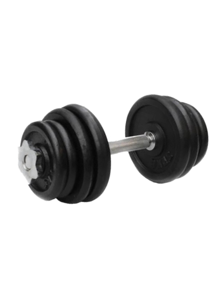 Gantera - 10 Kg, Set 6 Discuri, Negru-Argintiu