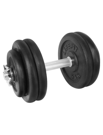 Gantera - 27 Kg, Set 6 Discuri, Negru-Argintiu