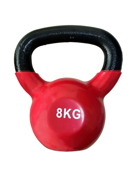 Kettlebell Otel - 8 Kg, Negru-Rosu