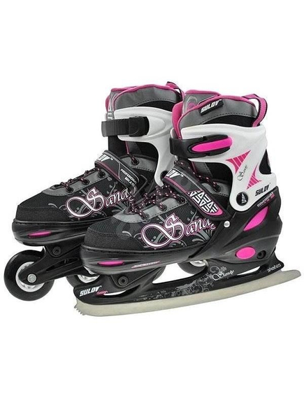 Role Dama, Reglabile 2 In 1 Sandy,L, 39-42, Negru-Roz, Marime produs: 39-42