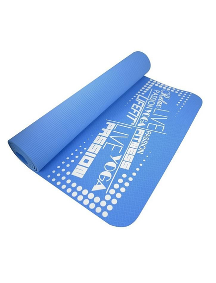 Covoras Yoga Tpe - 186 x 61 x 0.4 Cm, Albastru, Culoare produs: Albastru