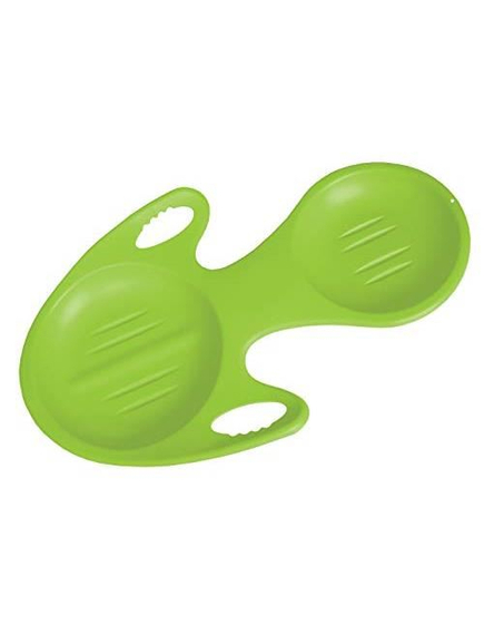 Sanie Copii Glider Plastic Dubla - Verde, Culoare produs: Verde