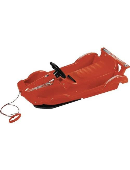 Sanie Plastic Cu Ghidon Otel Alpen Race - Rosu
