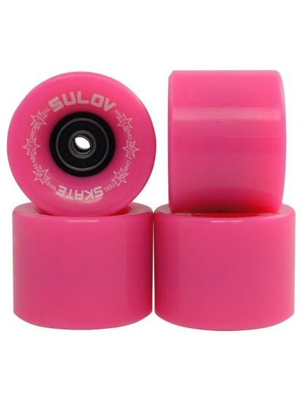 Roti Penny Board - 60 x 45 mm, Set 4 buc, Roz