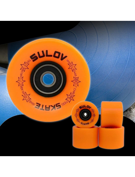 Roti Skateboard - 60 x 45 mm, Set 4 buc, Portocaliu, imaginea nr. 3