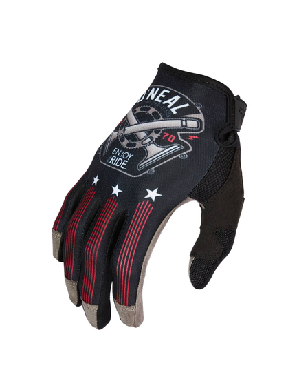 Manusi Ciclism O'Neal Mayhem Piston V.23 - L/9, Negru-Alb-Rosu