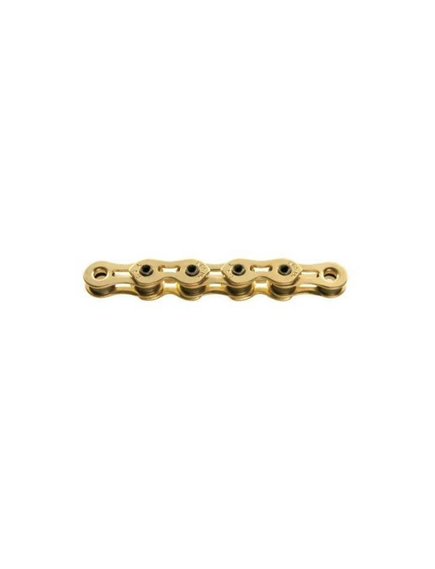 Lant KMC K710SL, pt.1Vit, BMX, 1/2"x1/8", 100 zale decupate asimetrice anti-drop, Ti-N, pin 9,3mm, Auriu, 349gr