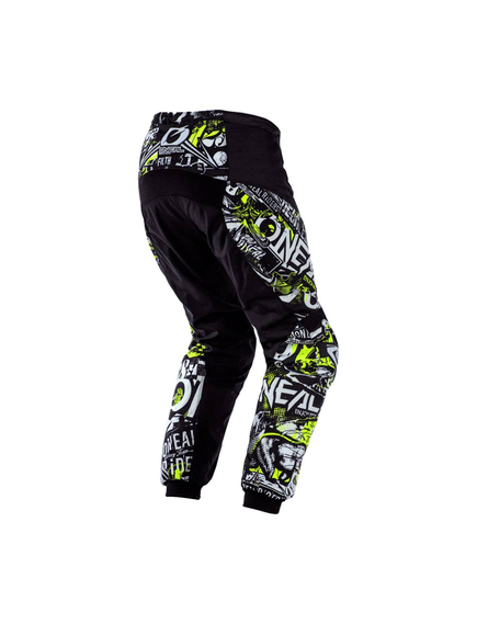 Pantaloni Ciclism Copii O'Neal Element Attack - 22 (5/6), Negru-Galben Neon, imaginea nr. 2