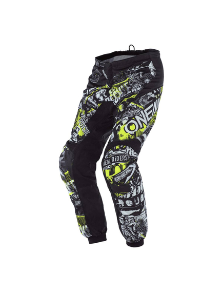 Pantaloni Ciclism Copii O'Neal Element Attack - 24 (8/10), Negru-Galben Neon