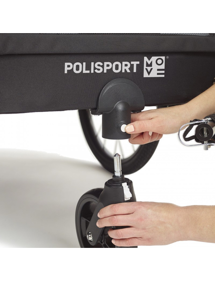 Remorca Carucior Transport Copii Bicicleta Polisport - Albastru, imaginea nr. 3