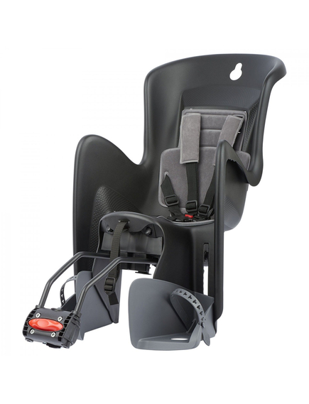Scaun Bicicleta Copii Polisport Bilby Maxi RS - Negru-Gri, Culoare produs: Negru/Gri