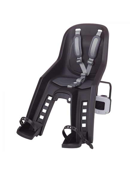 Scaun Bicicleta Copii Polisport Bubbly Mini Plus FF - Negru-Gri, Culoare produs: Negru/Gri