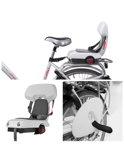 Scaun Bicicleta Copii Polisport Guppy Junior, Alb, Culoare produs: Alb, imaginea nr. 3