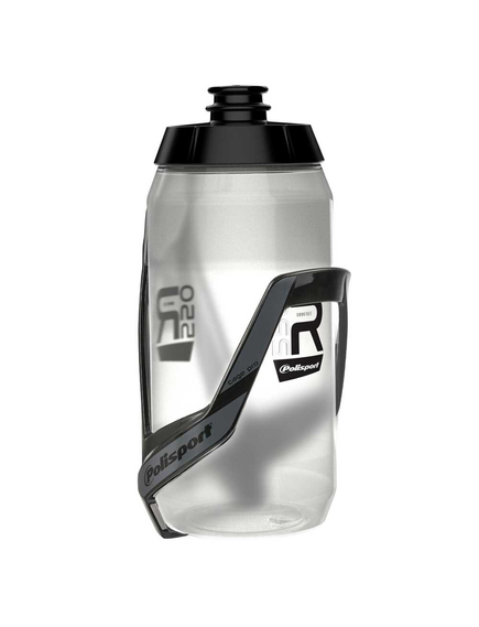 Set Suport Bidon Cage Pro + Bidon Apa R550 Polisport - 550 ml, Gri, Culoare produs: Gri