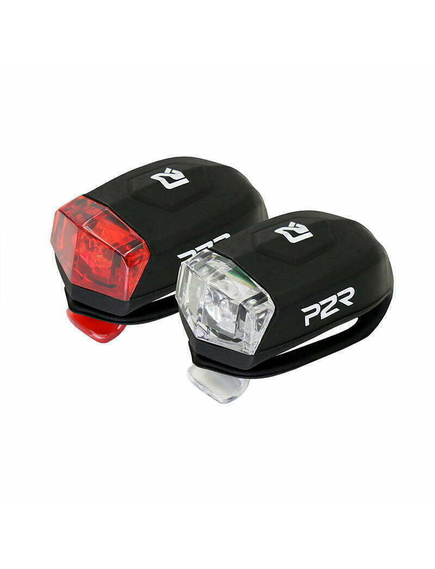 Set lumini fata-spate P2R Freyo, negru, Culoare produs: Negru