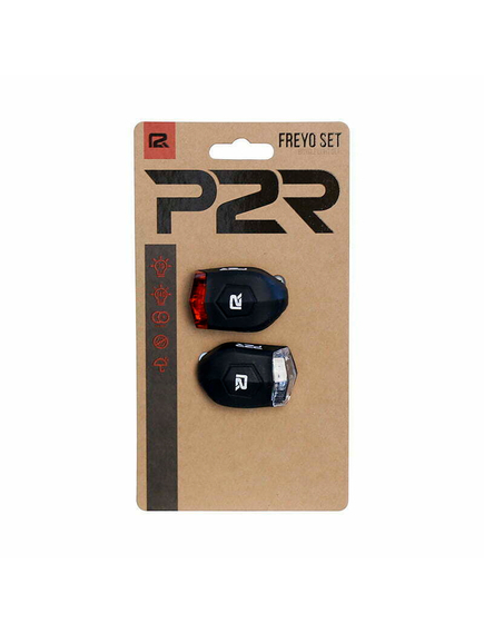 Set Lumini Bicicleta P2R Freyo - Negru, Culoare produs: Negru, imaginea nr. 2