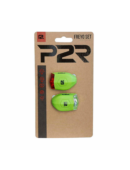 Set Lumini Bicicleta P2R Freyo - Verde Lime, Culoare produs: Verde, imaginea nr. 2