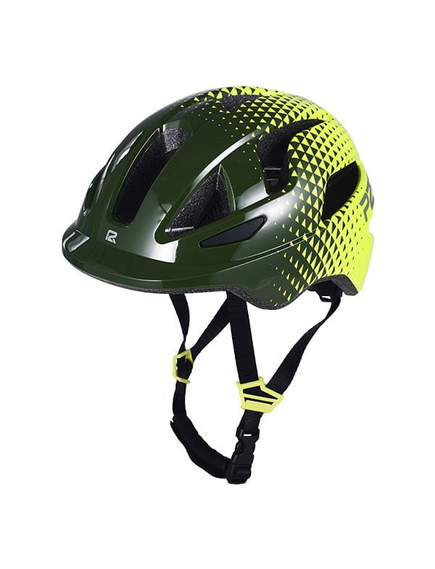 Casca Ciclism Copii P2R MASCOT - 52-56 cm, S, Verde inchis-Galben, Culoare produs: Verde, Marime produs: S