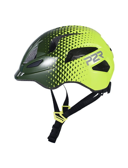 Casca Ciclism Copii P2R MASCOT - 52-56 cm, S, Verde inchis-Galben, Culoare produs: Verde, Marime produs: S, imaginea nr. 2