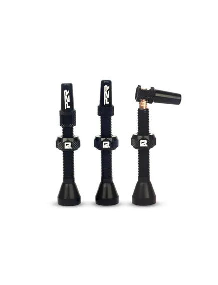Valva Tubeless bicicleta P2R FR-11C, AL, 46mm, Negru, Culoare produs: Negru