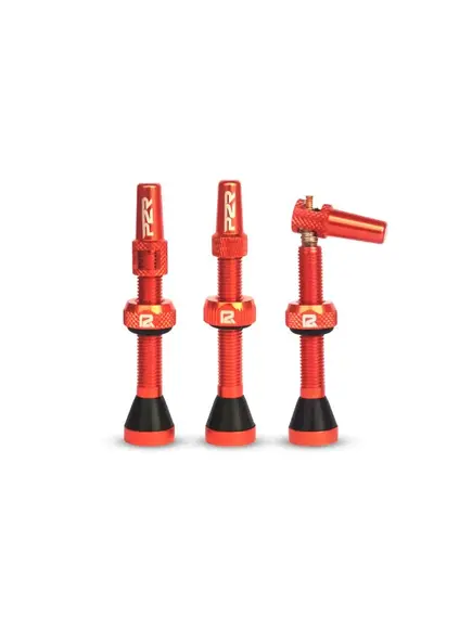 Valva Tubeless bicicleta P2R FR-11C, AL, 46mm, Portocaliu, Culoare produs: Portocaliu