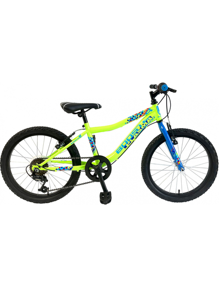 Bicicleta Copii Booster Plasma - 20 Inch, Galben-Albastru