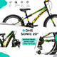 Bicicleta Copii DHS Sonic - 20 Inch, Negru