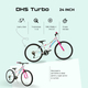 Bicicleta Copii DHS Turbo - 24 Inch, Alb