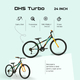 Bicicleta Copii DHS Turbo - 24 Inch, Negru-Portocaliu
