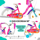 Bicicleta Copii DHS Icecream - 18 Inch, Roz