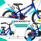Bicicleta Copii DHS Rocket - 14 Inch, Albastru