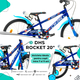 Bicicleta Copii DHS Rocket - 20 Inch, Albastru