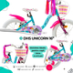 Bicicleta Copii DHS Unicorn - 16 Inch, Albastru Bicicleta Copii DHS Unicorn - 16 Inch, Albastru