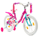 Bicicleta Copii DHS Unicorn - 18 Inch, Roz/Albastru
