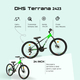 Bicicleta Copii Dhs Terrana 2423 - 24 Inch, Negru/Verde