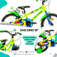Bicicleta Copii DHS Dino - 16 Inch, Verde