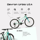Bicicleta Copii Devron Urbio U2.4 Super Light - 24 Inch, Turcoaz-Verde