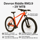 Bicicleta Mtb Devron Riddle RM3.9 2025 - 29 Inch, L, Rosu