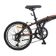 Bicicleta Pliabila Polar Practic 20 - 20 Inch, Negru-Rosu