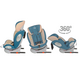 Scaun auto copii Rotativ, cu Isofix Hapi Ozy, 0-36 Kg - Albastru, imaginea nr. 9